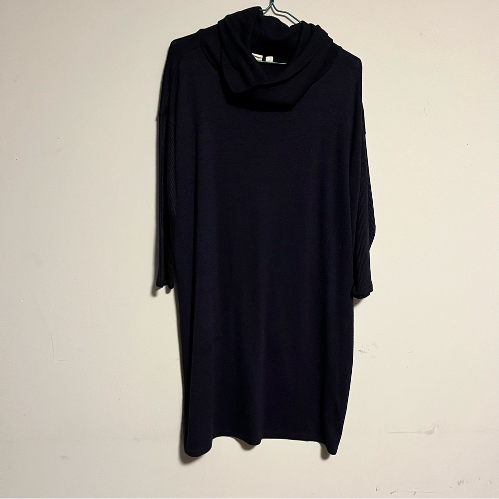 Gap Cowl Neck Sheath Sweater Dress Long Sleeve Size Medium M Midi Length Skirt